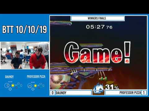 BTT 10/10/19: Melee Singles - Winners Finals, Daundy (Marth) vs Professor Pizza (Falco)