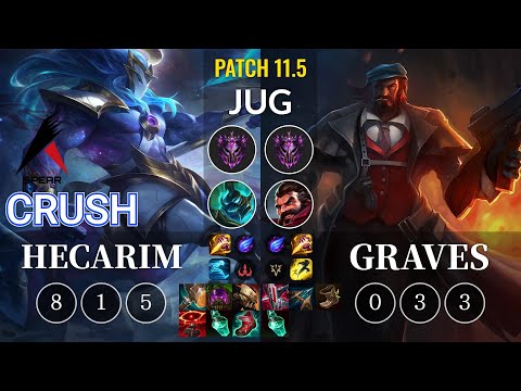 ASP Crush Hecarim vs Graves Jungle - KR Patch 11.5