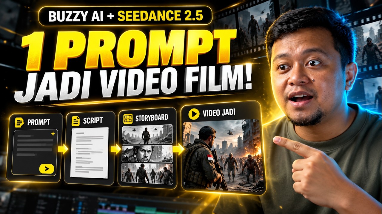Cara Membuat FILM PENDEK Dengan AI Agent Di Buzzy SEMUA OTOMATIS