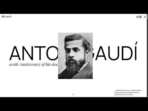 Prezentačný web – Antoni Gaudí (interakcie)
