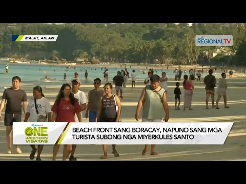 One Western Visayas: Beach front sang Boracay, napuno sang mga turista subong nga Miyerkules Santo
