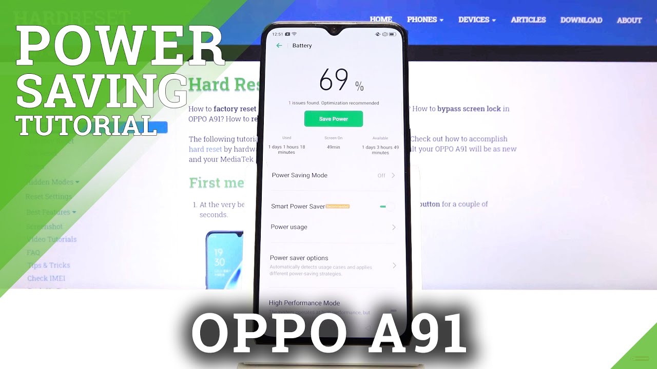 How to Turn On Power Saver in OPPO A91 - Low Power Solution