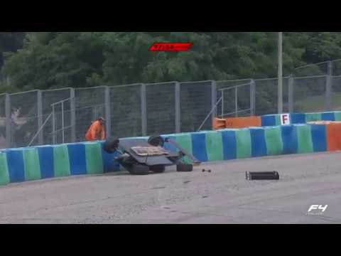 Hungaroring 2019 Race 3 Gnos Crashes Flips Red Flag Formula 4