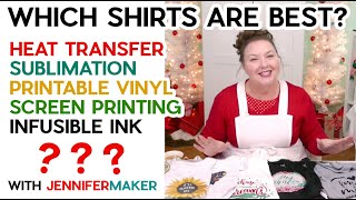 Heat Transfer vs Sublimation vs Printable HTV vs Screen Printing: Whic