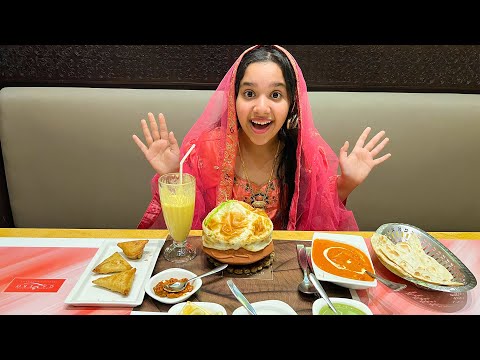 Shafa ate Indian food and wore Indian clothes all day