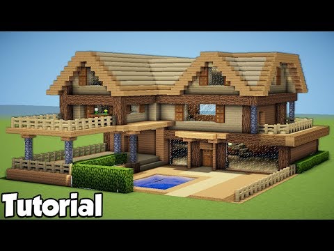 WiederDude - Minecraft: How to Build a Large Wooden House - Tutorial 2018 /Survival/