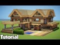 Minecraft: How to Build a Large Wooden House - Tutorial 2018 /Survival/