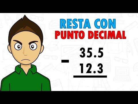 RESTAS CON PUNTO DECIMAL Super facil - Restas con punto decimal para principiantes
