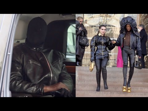 Ye aka Kanye West and his new girl Julia Fox after the Schiaparelli show in Paris