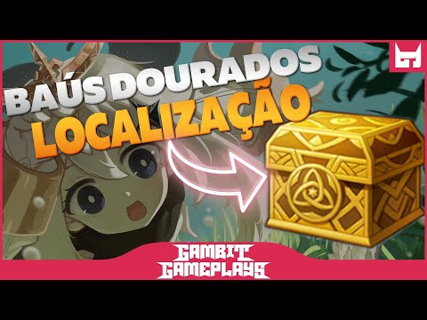 Como pegar os 3 baús dourados do mapa do gelo - Quest do Novo Espadão 1/2 - Genshin impact