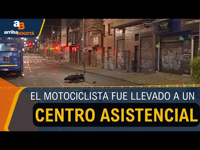 Motociclista quedó gravemente herido tras chocar contra un bus del SITP en Bogotá