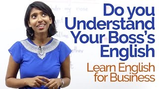 Understand your Boss’s English? – Learn Business English vocabulary | Improve English speaking.