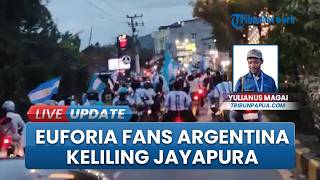Konvoi Ratusan Fans Argentina Keliling Jayapura, Yakin La Albiceleste Pertahankan Gelar Juara Dunia