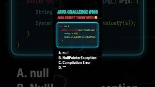 🤯 Java Doesn't Throw NullPointerException Here?!| String.valueOf() Trick #java #coding #music #viral