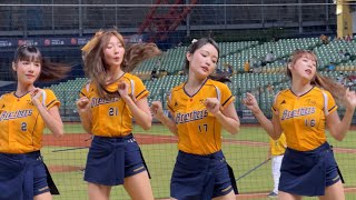 #汶汶#少鹽#白白#夏蕾#中場舞蹈表演#PassionSisters#台湾チアリーディングチーム #中華職棒#CPBL#洲際棒球場#20240731