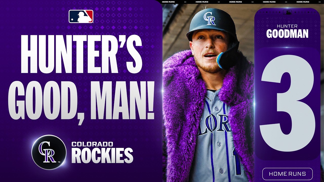 Hunter Goodman has a THREE-HOMER GAME for the Colorado Rockies! 🪨 | MLB Highlights