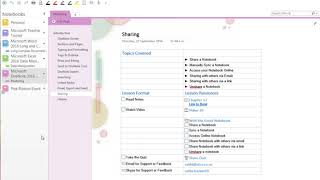 Microsoft OneNote Video 20 Share a Notebook