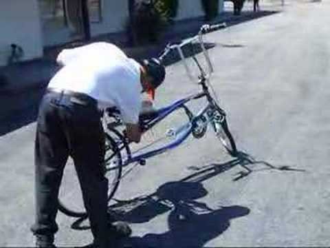 Recumbent bike with electric conversion kit