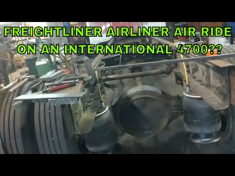 SPRING RIDE TO AIR RIDE CONVERSION ON IH 4700 USING AIRLINER SUSPENSION