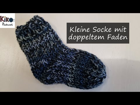Kikos Strickschule - Anleitung - Kleine Socken mit doppeltem Faden stricken