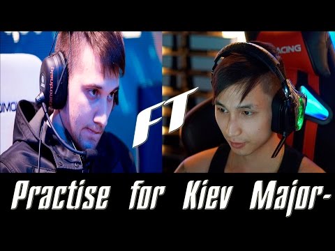 Arteezy[Storm Spirit] ft. SingSing vs Tucker [Magnus] - Practise for Kiev Major- Dota2 7.05