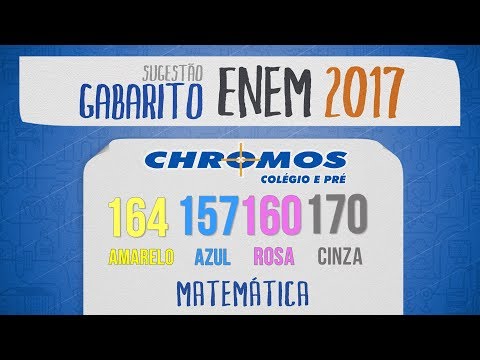 Gabarito ENEM 2017 CHROMOS - Prova Amarela: Questão 164 | Matemática