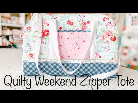 Quilty Weekend Zipper Tote // TUTORIAL!