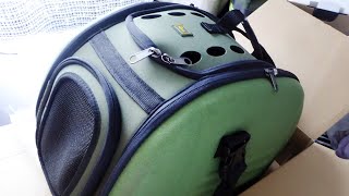 Torba transportowa do przewożenia kota psa Hunter. Instrukcja składania torby. Jak złożyć? unboxing