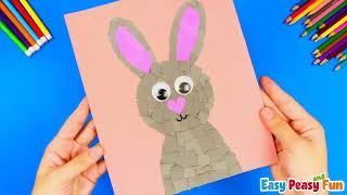 Paper Collage Bunny Craft - Easter crafts simple