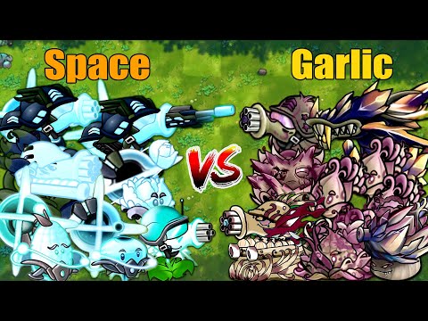 PVZ 1 Fusion 3.2 Challenge!! Team Space VS Team Garlic VS 300 Zombie Random - Who Will Win?