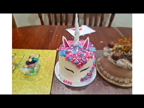 unicorn cake || birthday party #cakesbynaz