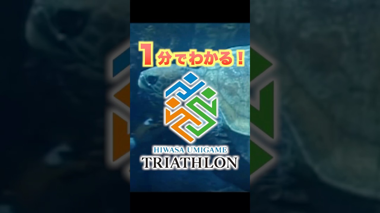 【ひわさ】1分でわかる！ひわさうみがめトライアスロン 2026！ウミガメが産卵に訪れる神秘の海岸で開催されるトライアスロン大会【日和佐】