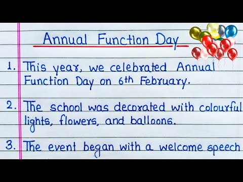 10 lines on Annual Function Day | Essay on Annual Function Day | My school Annual Day Function Essay