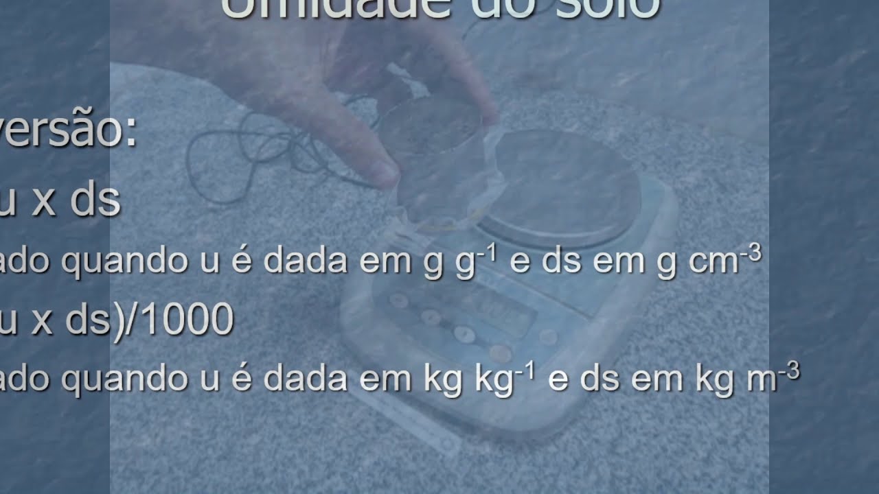 Determinação da densidade do solo, porosidade total do solo e umidade do solo
