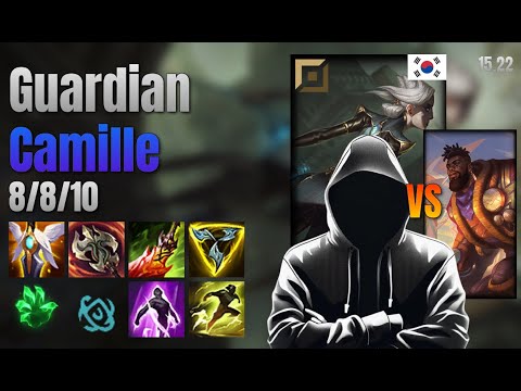 Guardian Top Camille vs K'Sante lol KR solo rank Full Game 15.22 | 가디언 카밀 vs 크산테