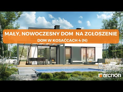 Dom w kosaćcach 4 (N) – Nowoczesna parterówka do 70m2 zabudowy I ARCHON+ Projekty Domów