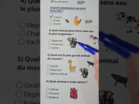 Impossible que tu aies 6/6 !Quiz Animaux !#quiz #culturegenerale #cultureg #animaux