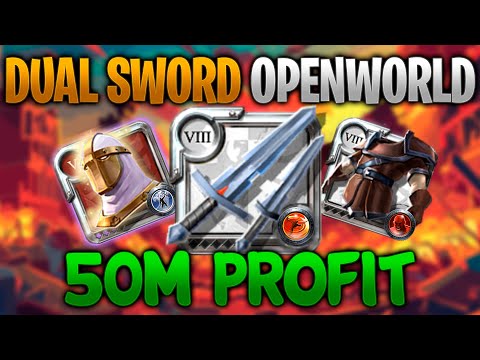 50M+ PROFIT PLAYING SOLO WITH DUAL SWORDS IN OPENWORLD | BLACK ZONE#04 | Albion Online PvP