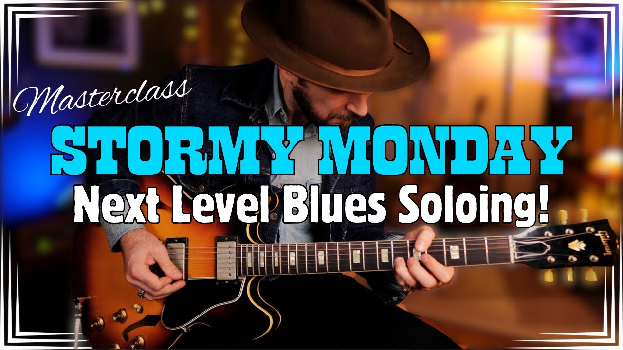 Stormy Monday; Blues soloing tutorial! Pentatonics, Triads & Jazzy chord licks guitar lesson!