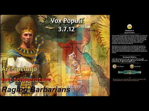 Civ V (Vox Populi 3.7.12) - (Egypt) (part 1) - first 100 turns