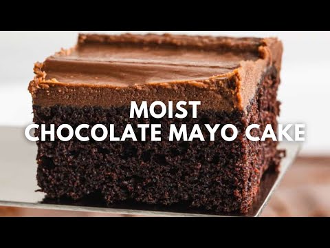 How to Make Chocolate Mayonnaise Cake | Moist No-Egg Chocolate Cake Recipe