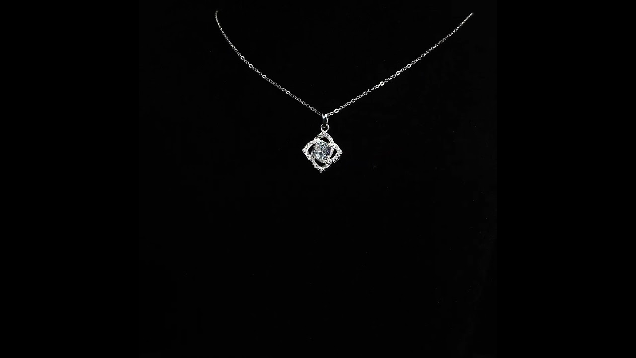 Dây chuyền bạc DCJ25 s925 bông hoa đính đá lấp lánh Chariot Jewelry