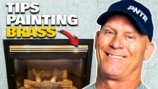 Brass Painting Hacks.  Instructions Painting A Brass Fireplace Black.