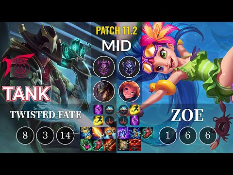 TLN Tank Twisted Fate vs Zoe Mid - KR Patch 11.2