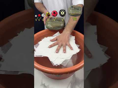 How much paper does it take to make the object float #experiment #asmr #satisfying #water