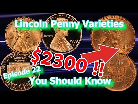Lincoln Penny Varieties You should Know Ep.22 - 1999, 1938, 1944 and How Much They May Be Worth