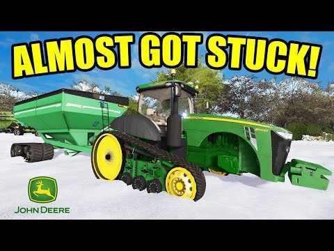 FARMING SIMULATOR 2017 | THE JOHN DEERE ALMOST GOT BURIED IN A FOOT OF SNOW | EP #16