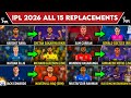IPL 2026 Replacement Announced Including Nathan Ellis And Sam Curran IPL 2026 Official Replacement