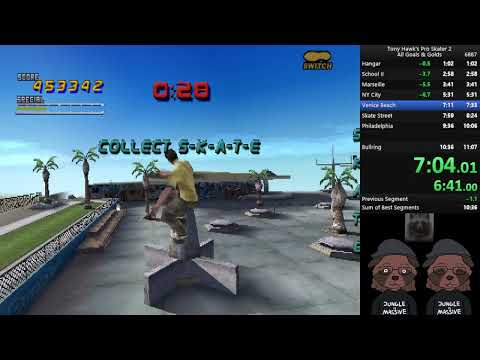 Tony Hawk's Pro Skater 2 - All Goals & Golds Speedrun in 10:53