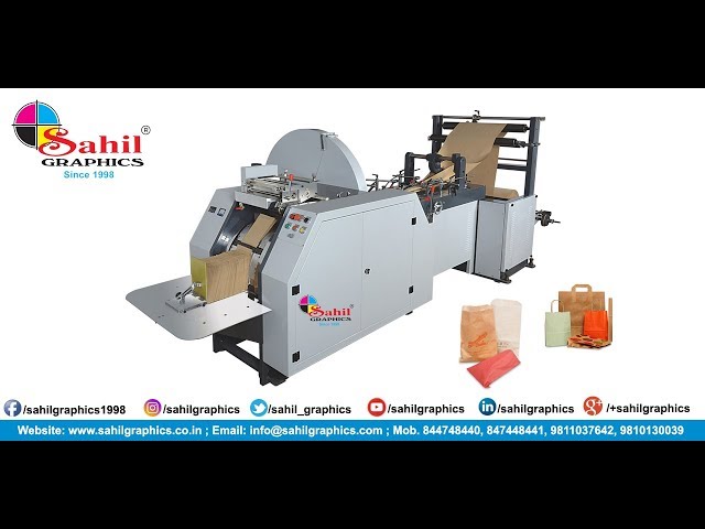 Paper Bag Making Machine - Fully Automatic Twisted Rope Handle Square ...